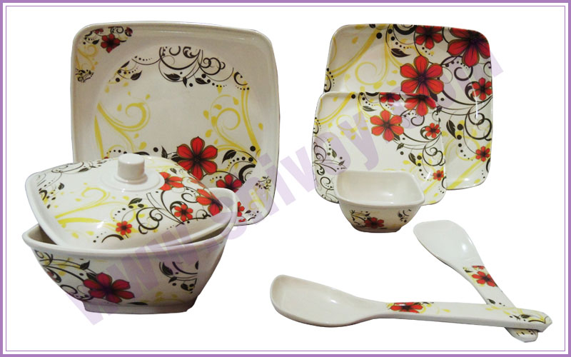 melamine dinner sets - melamine catering crockery - plastic crockery - home gift crockery - plastic catering products manufacturers exporters in india punjab ludhiana